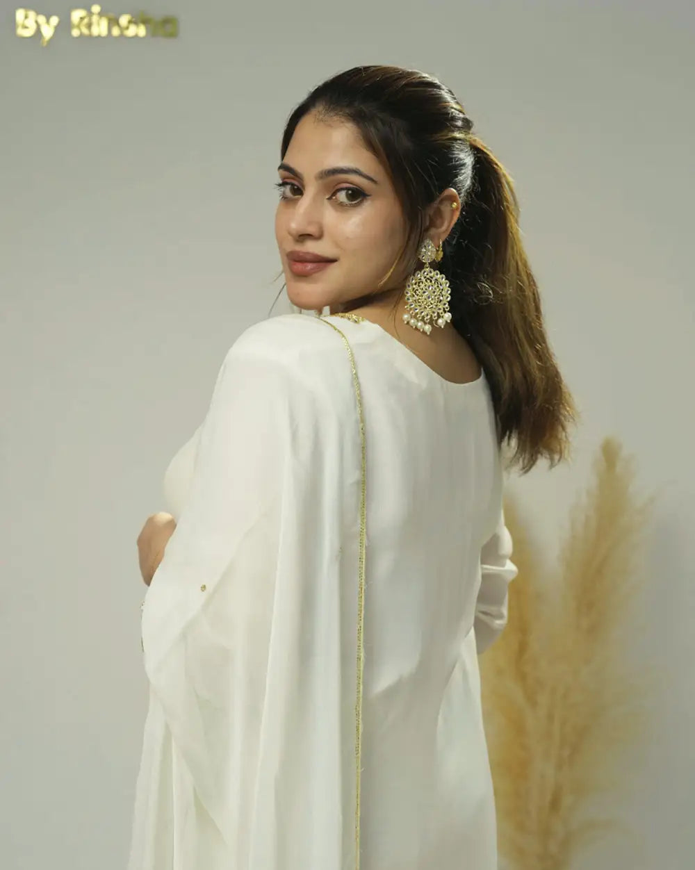 Georgette Salwar suit white shade