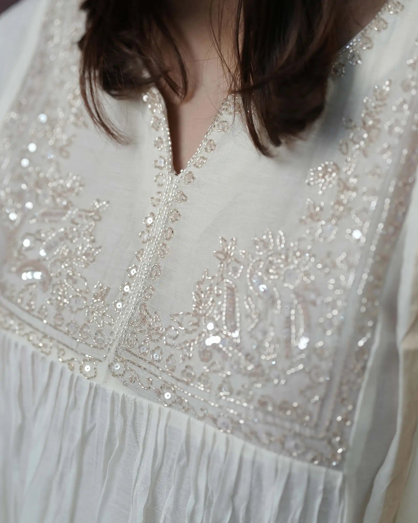 Mul chanderi premium anarkali