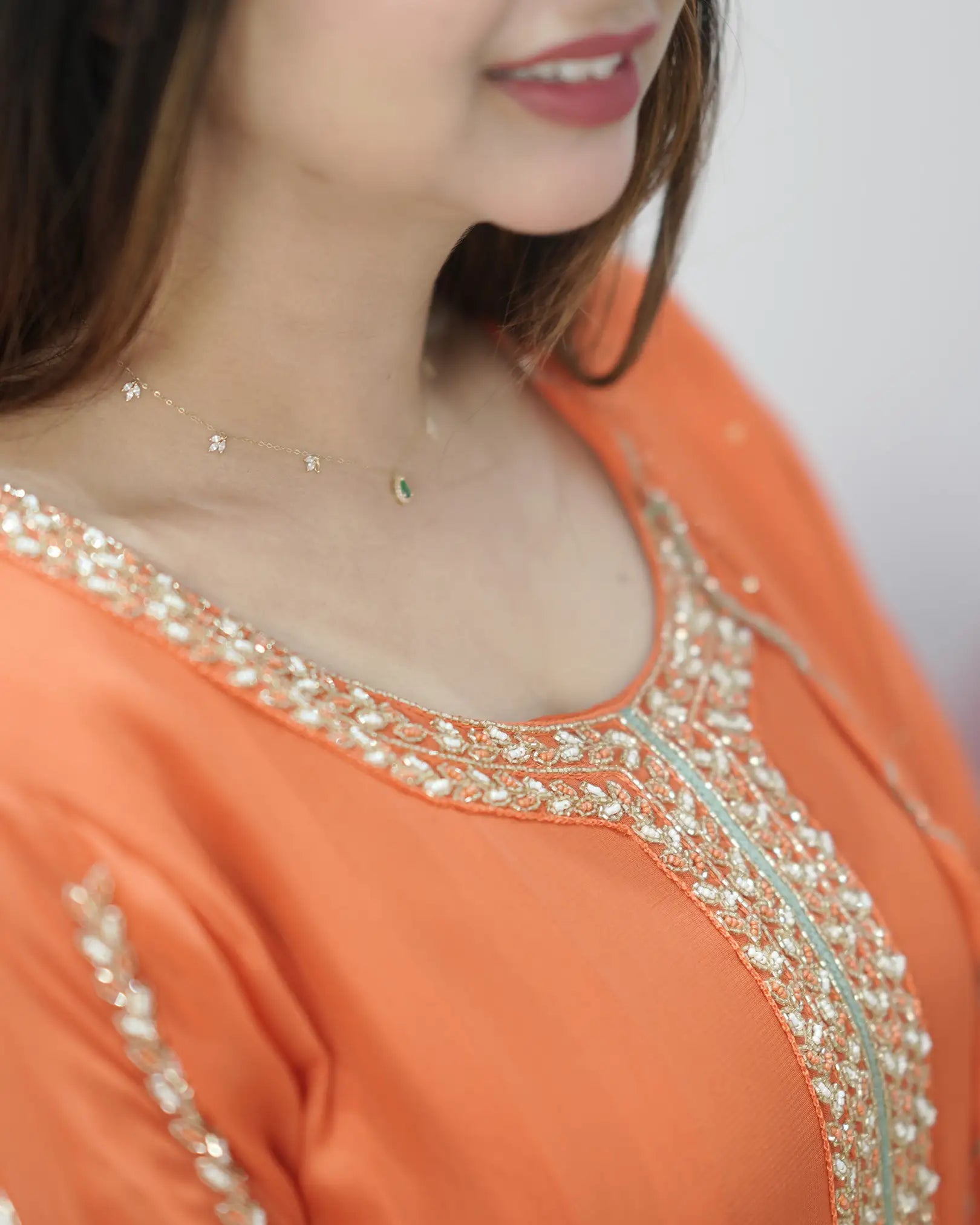 Georgette premium handworked anarkali