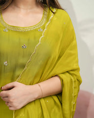 Organza handworked salwar suit
