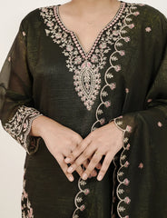 Embroidered 3Pc Short Salwar Suit