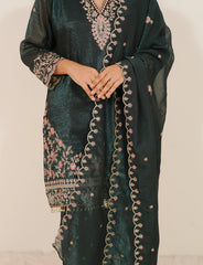 Embroidered 3Pc Short Salwar Suit